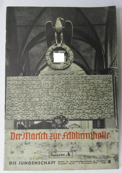 Small set comprising of two period-issues of the DJ ('Deutsches Jungvolk')-related brochure, entitled: 'Die Jungenschaft', both dated: '1938' - overall nice condition!