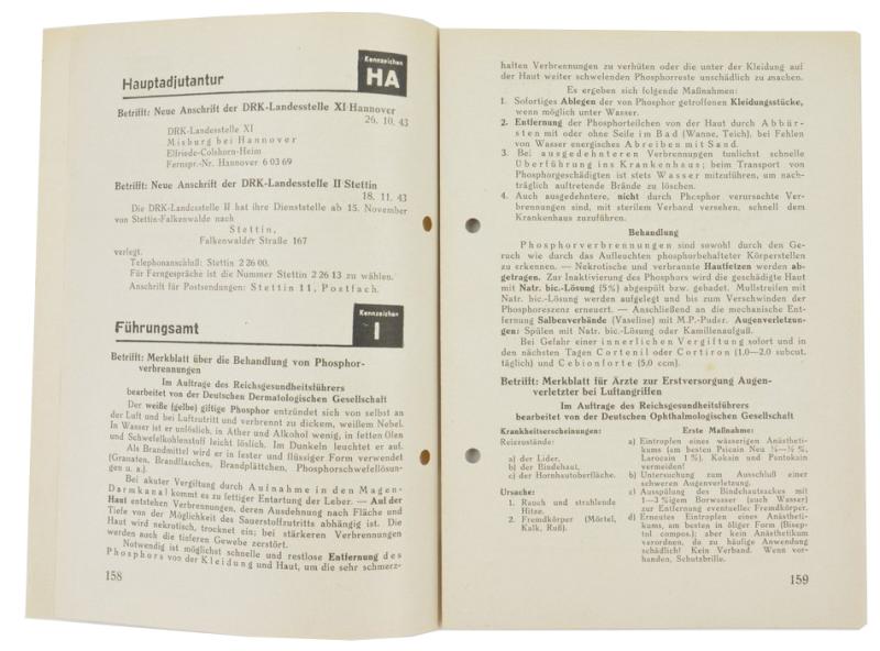 German DRK Regulation Sheet 1943