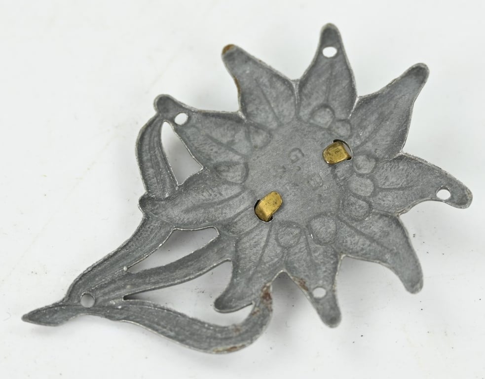 German WH Edelweiss Cap Badge