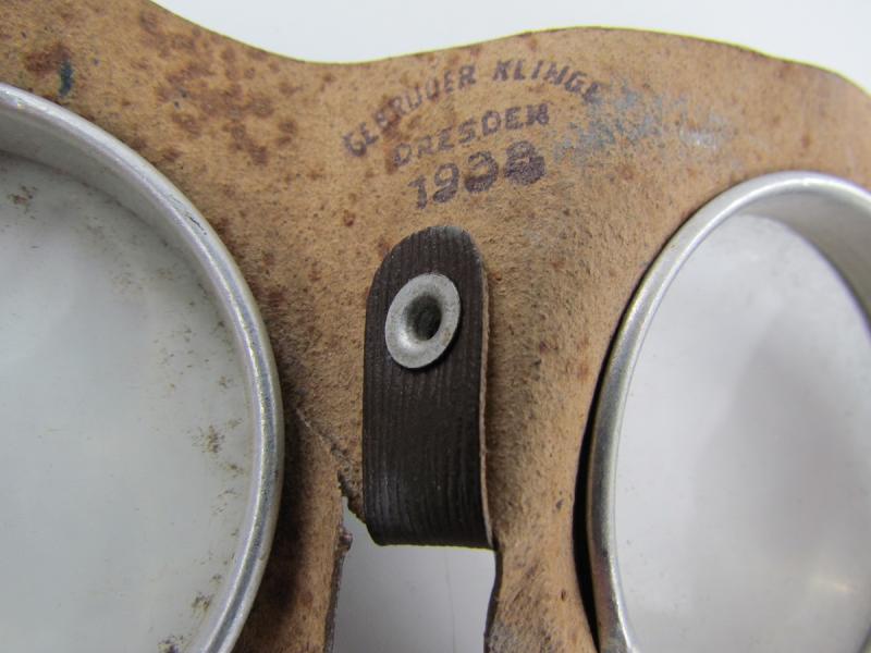 Goggles Maker Marked 1938