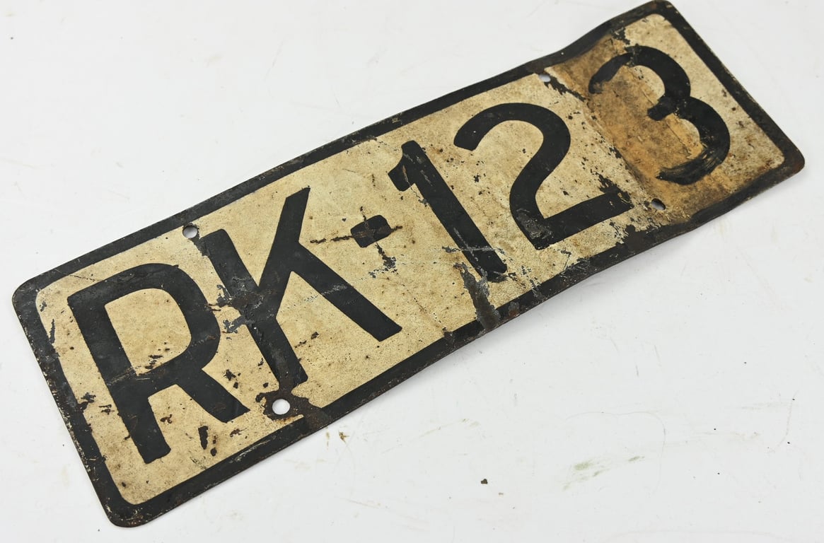 German Third Reich Numberplate 'Reichskommissariat Niederlande'