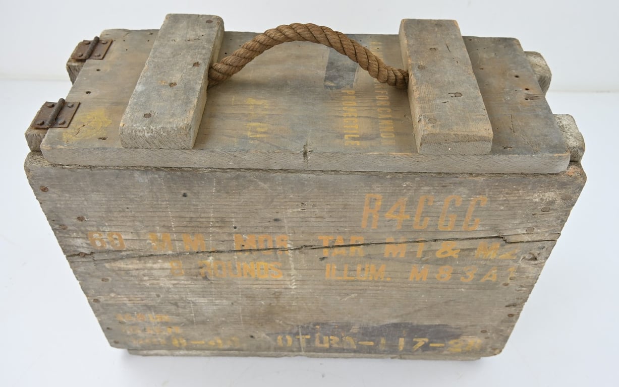 US WW2 60mm Mortar Rounds Ammo Box