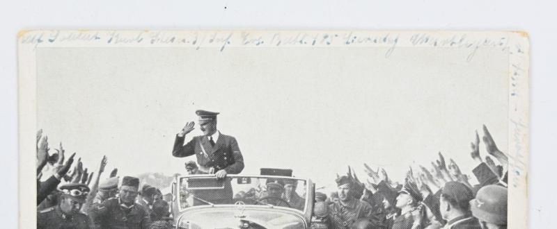 German Third Reich Postcard 'Der Fuhrer and der Ostfront'
