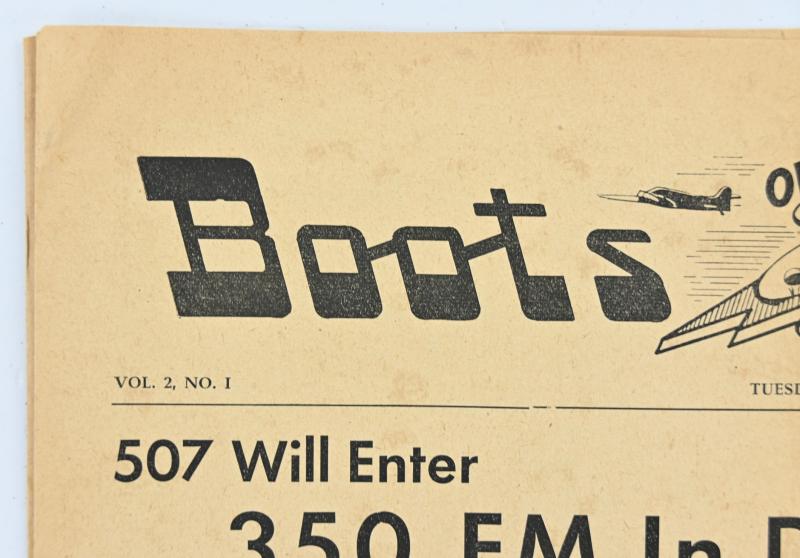 US WW2 507th PIR Newspaper 'Overseas Boots and Wings'