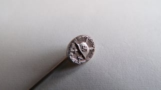 9mm Miniature Wound Badge in Silver