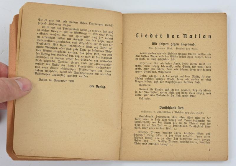 German NSDAP Songbook 'Sturm-und Kampflieder'