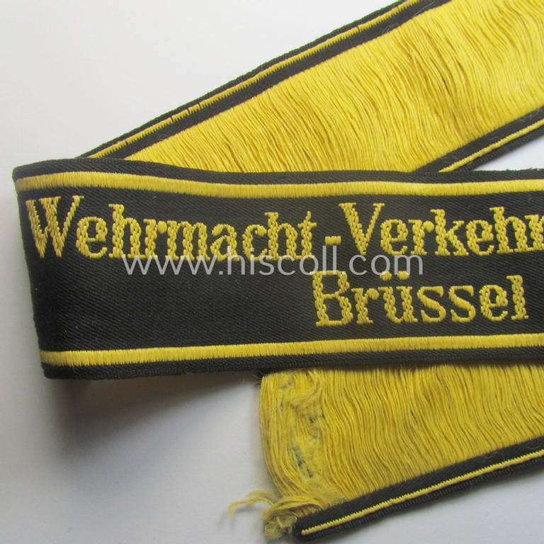 'DRB' (ie. 'Deutsche Reichsbahn') cuff-title (ie. 'Ärmelstreifen'): 'Wehrmacht-Verkehrsdirektion Brüssel'