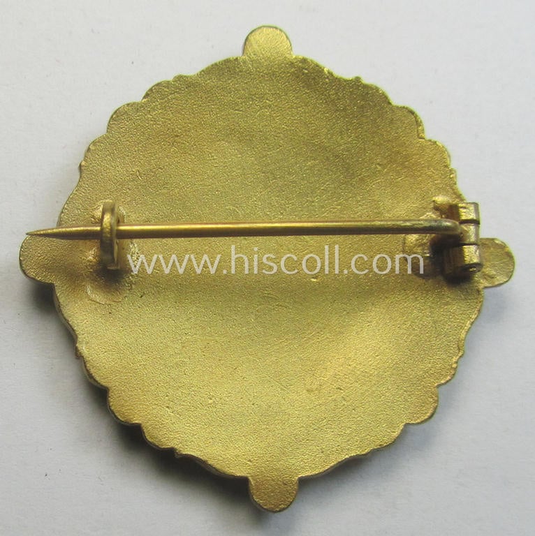 Unusual, 'Vaterländischer Frauen-Verein vom Roten Kreuz' so-called: nurses'-loyal-service-badge entitled: 'Für treue Dienste' (being a round-shaped, non-maker-marked and neatly enamelled specimen)