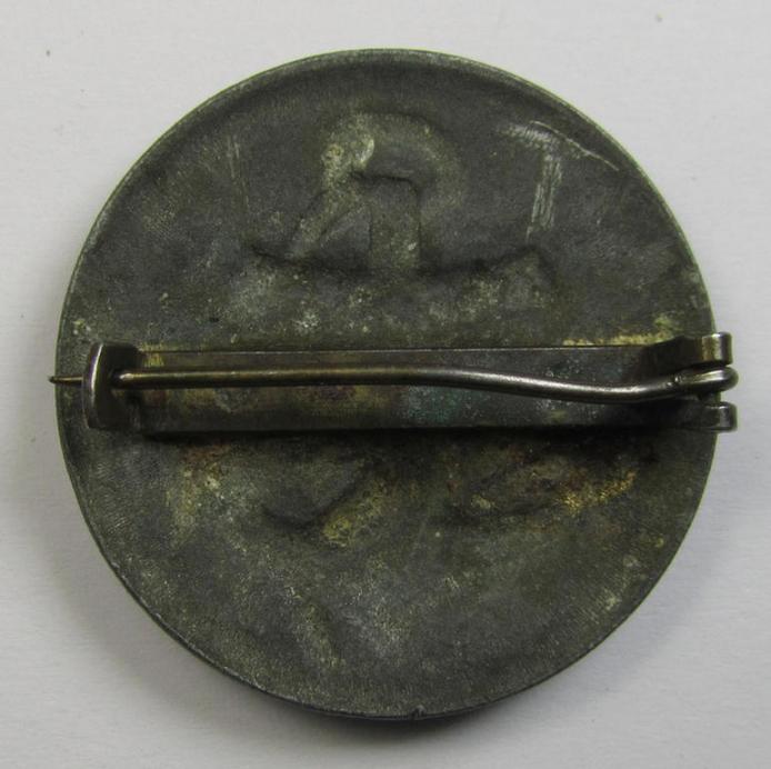 WH (Kriegsmarine) specific lapel-pin for female WH naval signal-staff (ie. 'Dienstbrosche der Marinehelferinnen') being an unmarked specimen that comes in an overall nice- (albeit clearly used-), condition