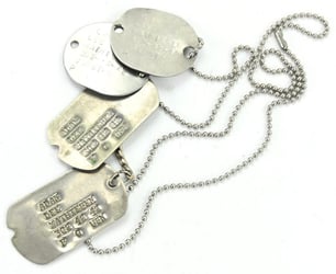 USN/USMC Dog-tag set 'Alan L. Mathiesen'