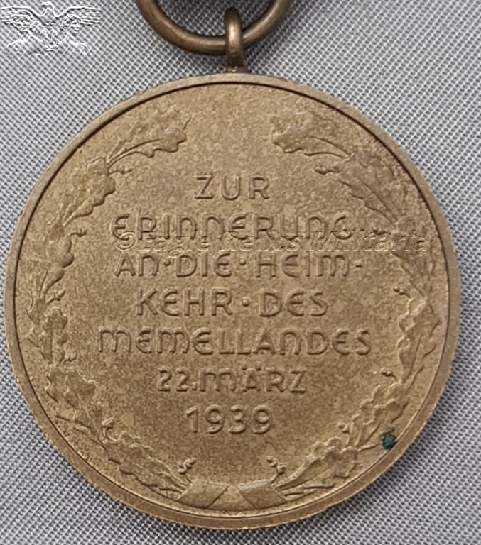 Boxed Memel Medal Slanted "G" Type 1 - Medaille zur Erinnerung an die Heimkehr des Memellandes 22. März 1939