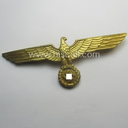 WH (KM) bright-golden-toned, light-weight- (ie. aluminium-) based breast-eagle...