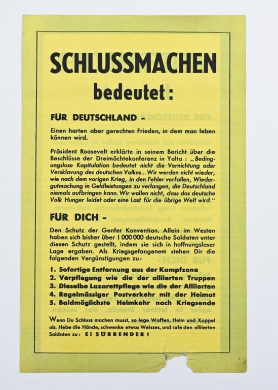 Allied WW2 Droppingsflyer 'Weitermachen'