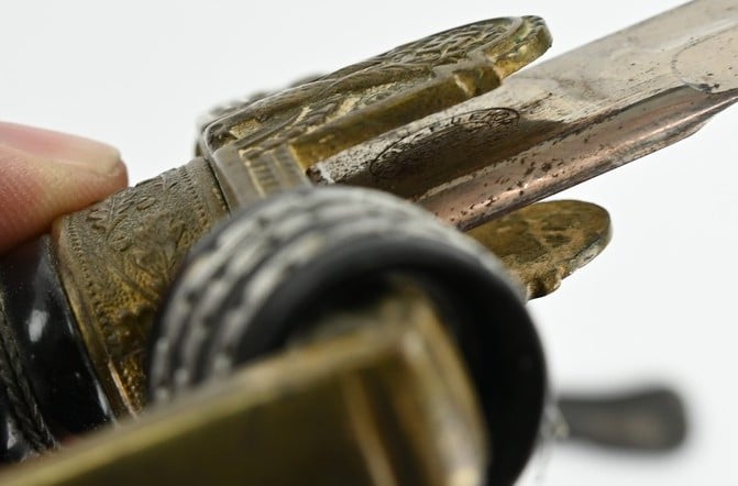 German WH Officer Lionhead Sword with Portopee
