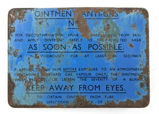 British WW2 Anti-Gas Ointment Tin Can