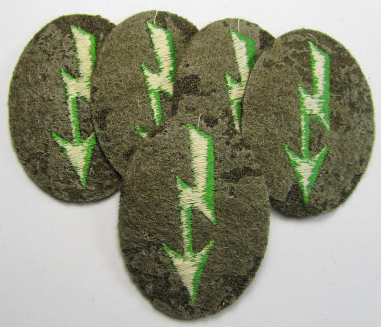 WH (Heeres) 'tropical-styled'-, trade- and/or special-career insignia (or: 'Signal Blitz') as was intended for a soldier within the: 'Panzer-Grenadier-Truppen'