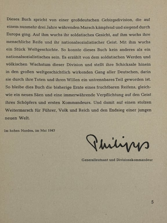 Das gelbe Edelweiss by Andreas Weinberger signed by Generalleutnant Christian Philipp
