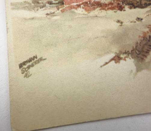 German WH Postcard 'Kampf um Gretnja'