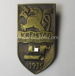 Commemorative, N.S.D.A.P.-related 'tinnie': 'NSDAP Kreistag - Rheinisch-Bergischer Kreis...