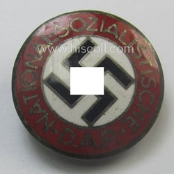 'N.S.D.A.P.'-membership-pin- ie. party-badge (or: 'Parteiabzeichen') showing the makers'-designation:...