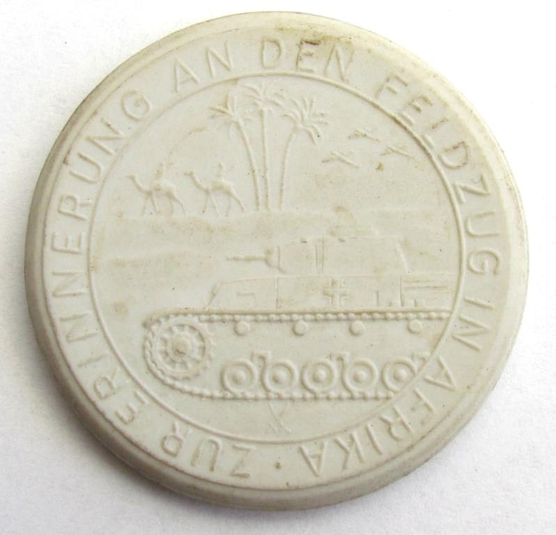 Luftwaffe Africa Corps Porcelain Commemorative Table Coin