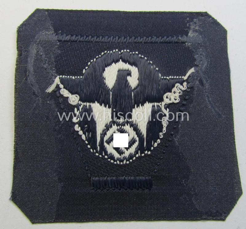 Attractive EM/NCO-pattern, 'Feuerwehr'- (ie. 'FW-Polizei') cap-eagle (ie. 'Adler für Schiffchen o. Einheitsfeldmütze') being a 'virtually mint- ie. unissued' example as executed in so-called: 'BeVo'-weave-style