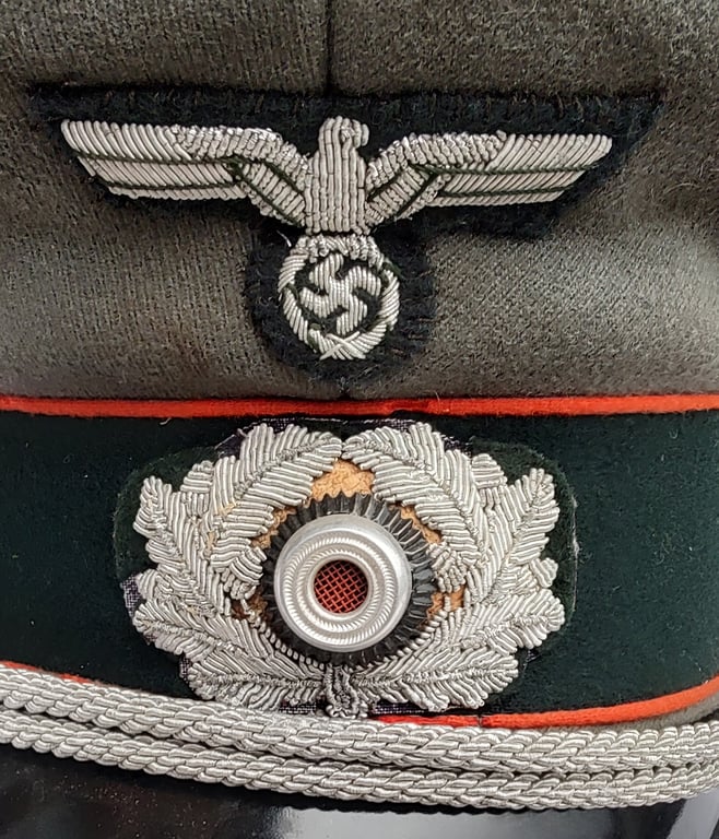 German Wehrmacht Officer Feldgendarmerie (Field police) Erel Schirmmütze cap
