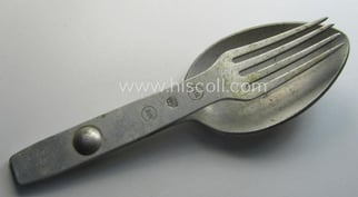 WH (Heeres etc.) soldiers'-type, aluminium-based eating-utensils-set (ie. so-called:...
