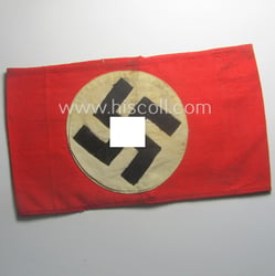 Moderately used- and/or worn, N.S.D.A.P.-related party-armband (ie. 'Armbinde')...