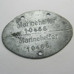 Interesting, zinc- (ie. 'Feinzink'-) based, female-staff-related ID-disc (ie....