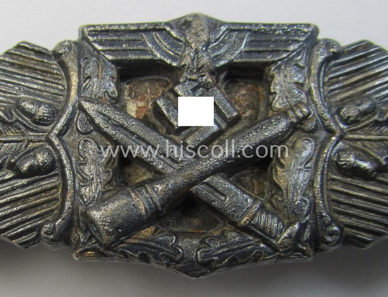 Attractive, so-called: 'Nahkampfspange in Silber' (or: silver-class close-combat clasp ie. CCC), being a neatly maker- (ie. 'R.S.'-) marked- and/or non-converse version (by the maker- ie. 'Hersteller': 'Rudolf Souval')