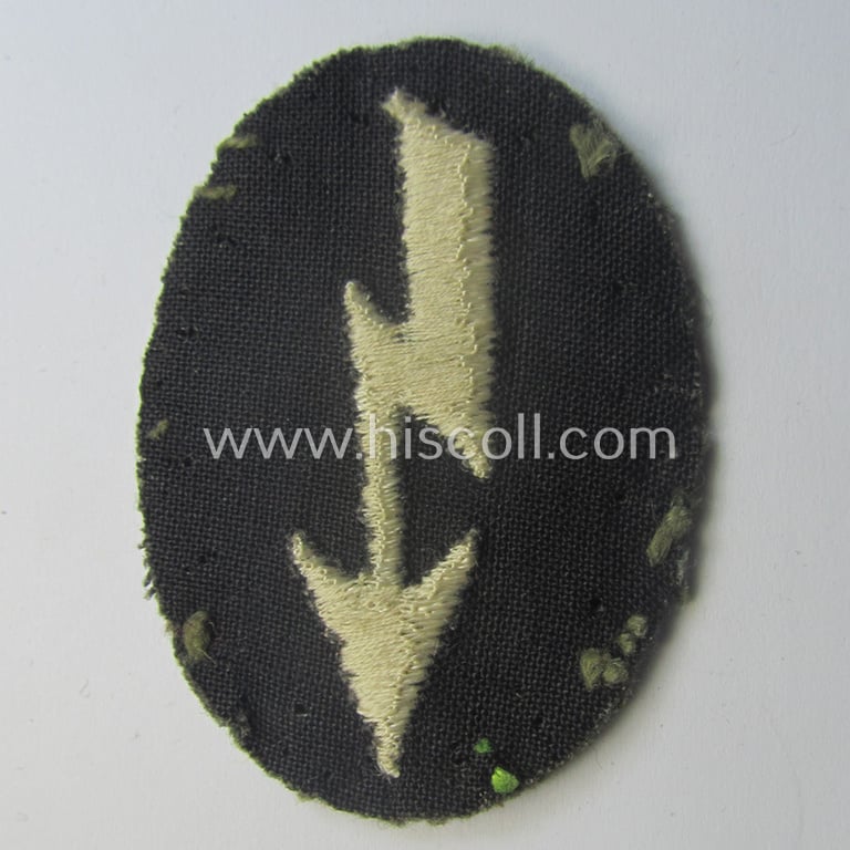 WH (Heeres) trade- and/or special-career insignia ie. hand-embroidered signal-blitz: 'Infanterie-Trpn.'