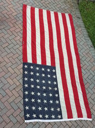 SCARCE WWII 48 STAR AMERICAN WARTIME FLAG OPERATION...