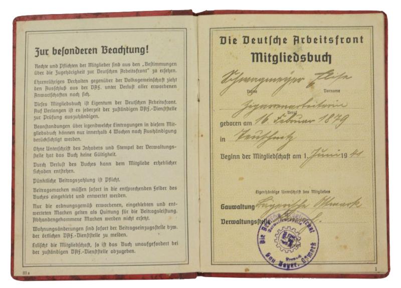 German DAF Memberpass