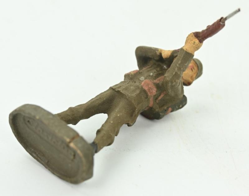 German Elastolin Toy Figure 'Shooting Soldier'