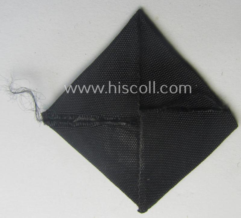 WH (Heeres ie. 'Panzer') 'standard-issue'-pattern side-cap-cocarde (ie. 'Kokarde für Panzer-Schiffchen') as executed in: 'BeVo'-weave pattern
