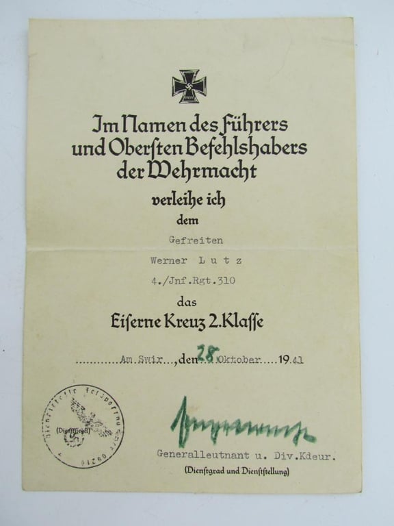 WH (Heer) Award Document Grouping from One Person