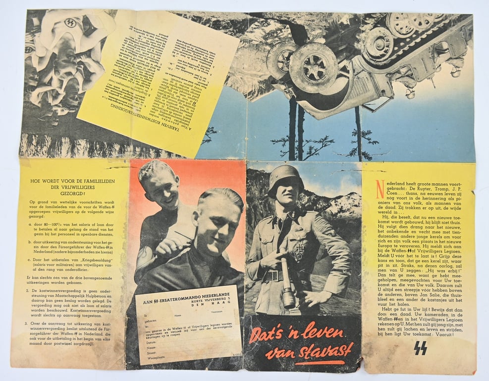 German Dutch Waffen-SS Recruitment Flyer