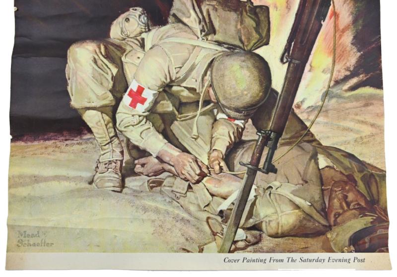 US WW2 Poster 'He Gave His Blood…'