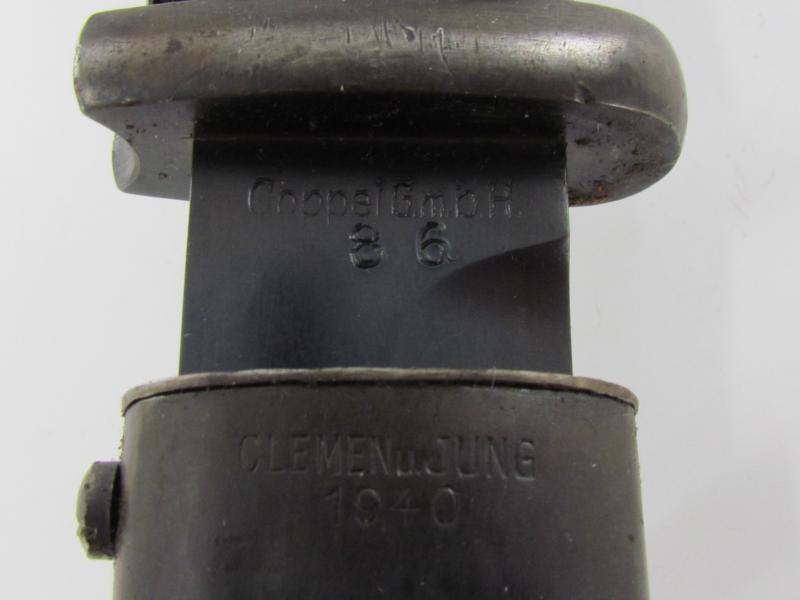 K98 bayonet and Scabbard with Frog Marked Coppel GMBH