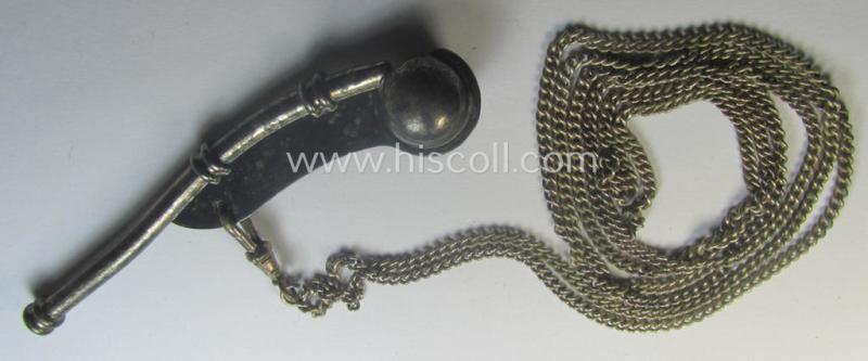 WH (Kriegsmarine) flute (ie. 'Bootsmanns-Flöte') that comes mounted onto its period chain as issued