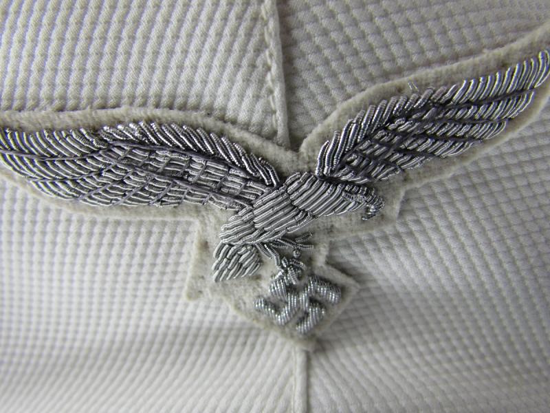 Luftwaffe Officers White Summer Visor Cap