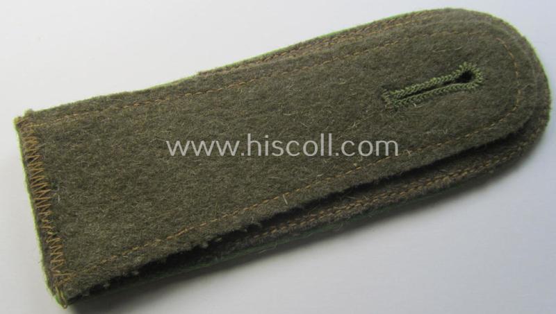 Superb - albeit regrettably single but nevertheless very rarely encountered! - early-pattern, WH (Heeres) 'tropical' (ie. truly 'DAK'-related!) NCO-type shoulderstrap as was intended for an: 'Unteroffizier der Panzer-Grenadier-Truppen'