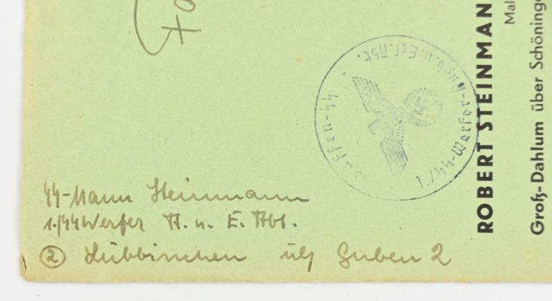German Waffen-SS Feldpost Letter with Envelop
