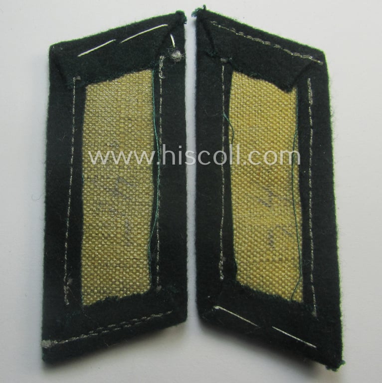 Pair of WH (Heeres) 'standard-issue'-pattern WH (Heeres) collar-tabs (or: 'Einheitskragenspiegel') being of the 'generic-pattern'