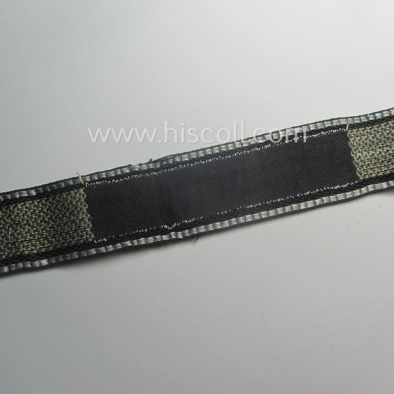 Stunning, 'SS-Totenkopfverbände'-officers'-type, 1937-pattern cuff-title (ie. 'Ärmelstreifen') as executed in flat-wire 'BeVo'-weave-pattern (in Gothic-styled script) for an officer within the: 'SS-Totenkopf Standarte' “Thüringen”
