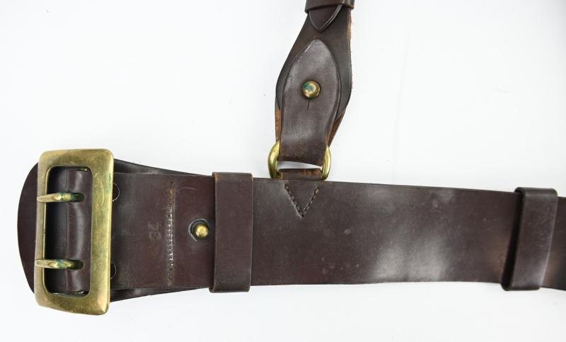 US WW2 Sam Brown Belt Set