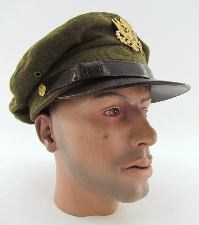 US WWII Army Air Force Officer's Crusher Visor Cap