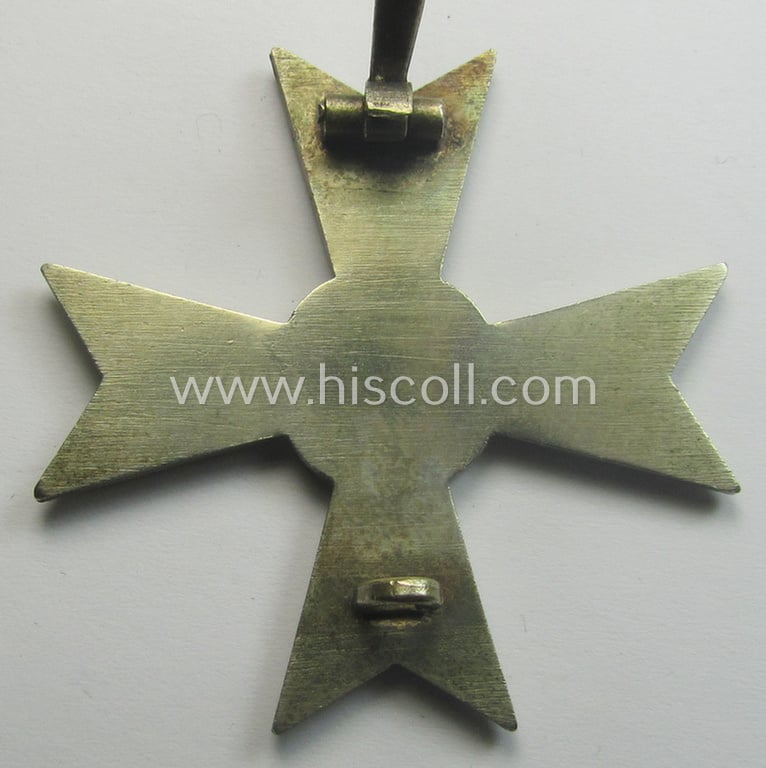 'Kriegsverdienstkreuz 1. Kl. ohne Schwn.' being a clearly maker- (ie. '50'-) marked and/or: 'Buntmetall'-based specimen by the: 'Karl Gschiermeister'-company