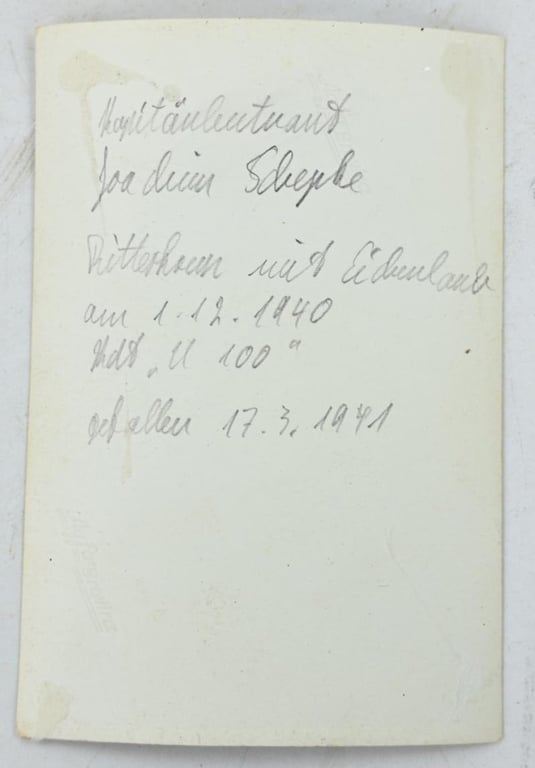 German KM Picture Set of Joachim Schepke U-100